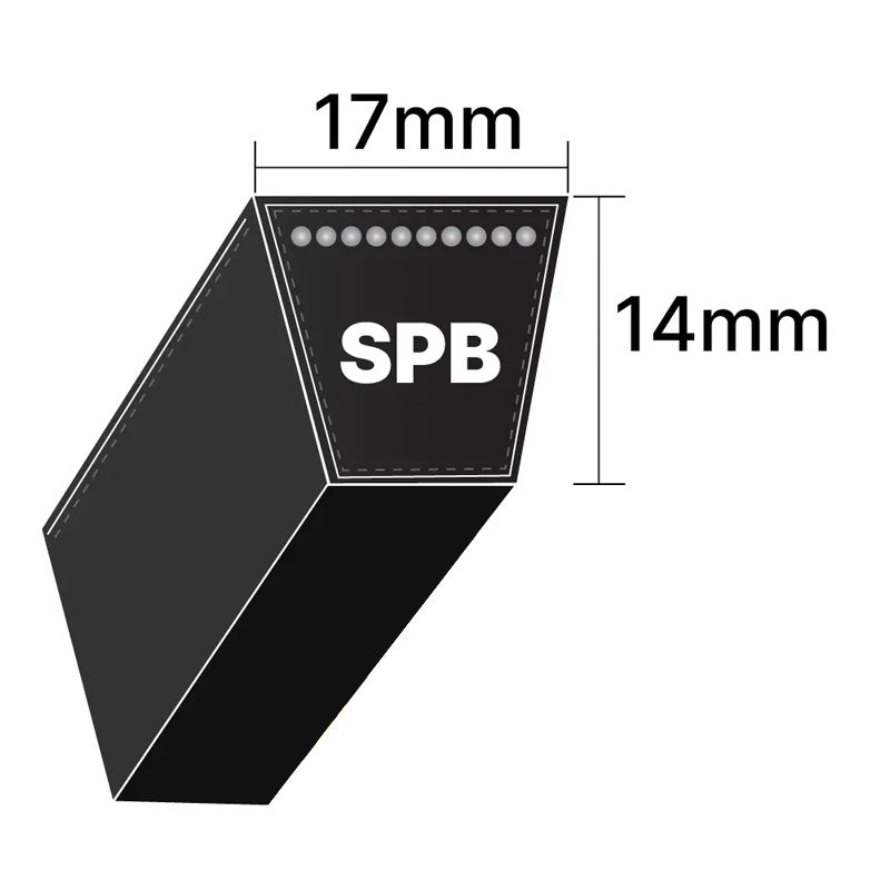 FSPB3250 SPB Section Anti Static Fire Resistant Wrapped V-Belt 17x14mm