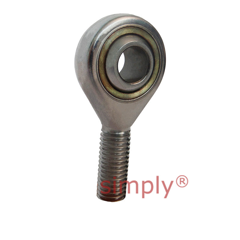Fluro GALRSW04 Left Hand Stainless Steel / PTFE Lined Maintenance Free Male Plain Rod End M4 Thread