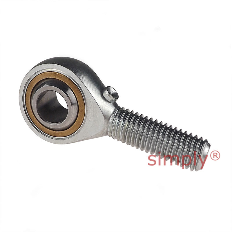 Fluro GALS12 Left Hand Steel / Bronze Male Plain Rod End M12 Thread