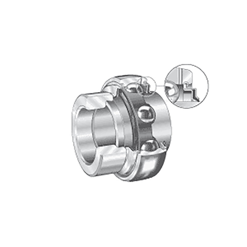 INA GE50XLKRRBFA125.5 Metric Spherical Outer Bearing Insert with Anti-Corrosion Protection with R Seals and Eccentric Collar 50x90x62.8mm
