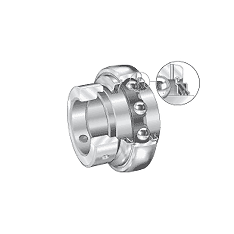 INA GE50XLKTTB Metric Spherical Outer Bearing Insert with T Seals and Eccentric Collar 50x90x62.8mm