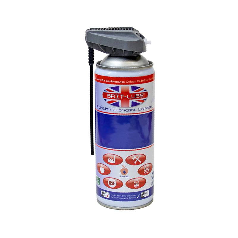 Brit-Lube Indu-Tek Clear Chain Spray 400ml - Allow 2-3 Days