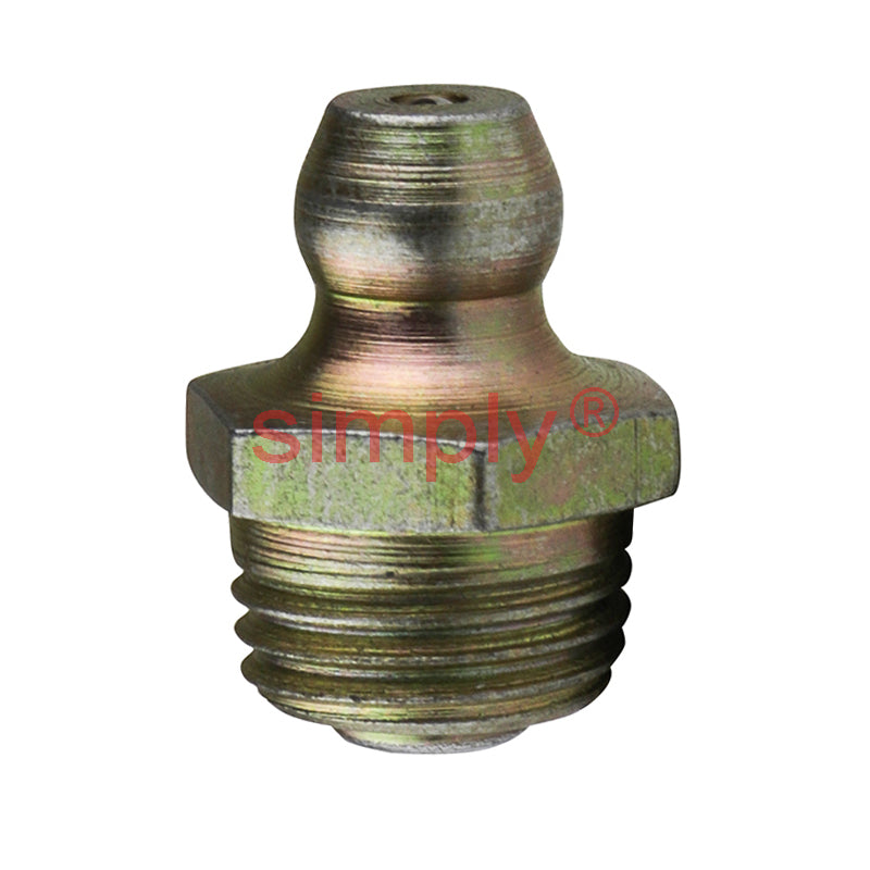 6mm Drive Fit Plain Thread Hardened Mild Steel Zinc Plated Straight Hydraulic Grease Nipples - Pack of 500