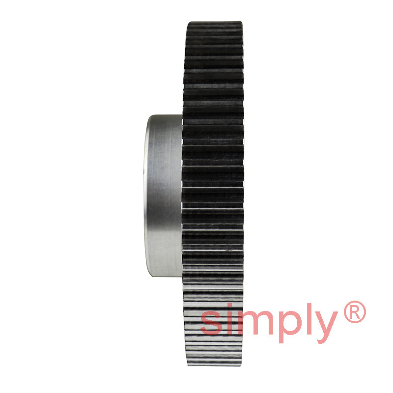 P44-5M-25 - 5mm Pitch 44 Tooth Flangeless HTD Type Aluminium Pilot Bore Timing Pulley for 25mm Wide Belts