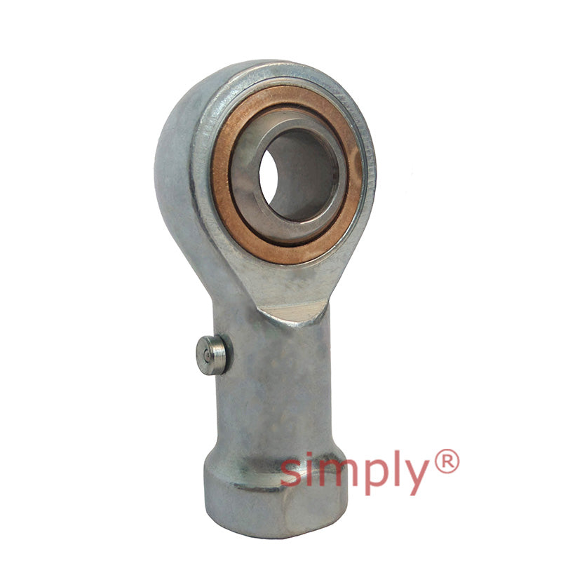 Fluro GIS18 Right Hand Steel / Bronze Female Plain Rod End M18x1.5 Thread