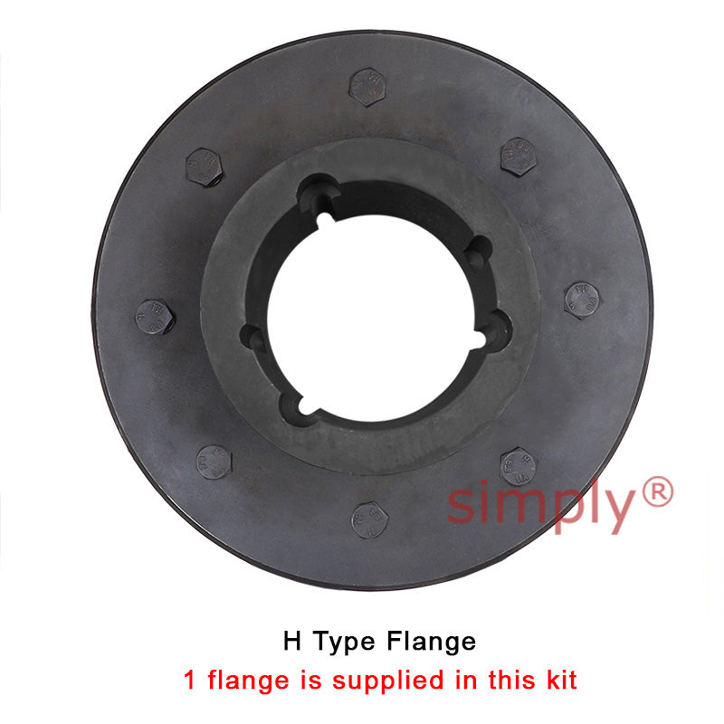 Major Branded F140H/F140F Inner/Outer Facing Taper Bores Type Tyre Drive Coupling Assembly with Natural Rubber Tyre