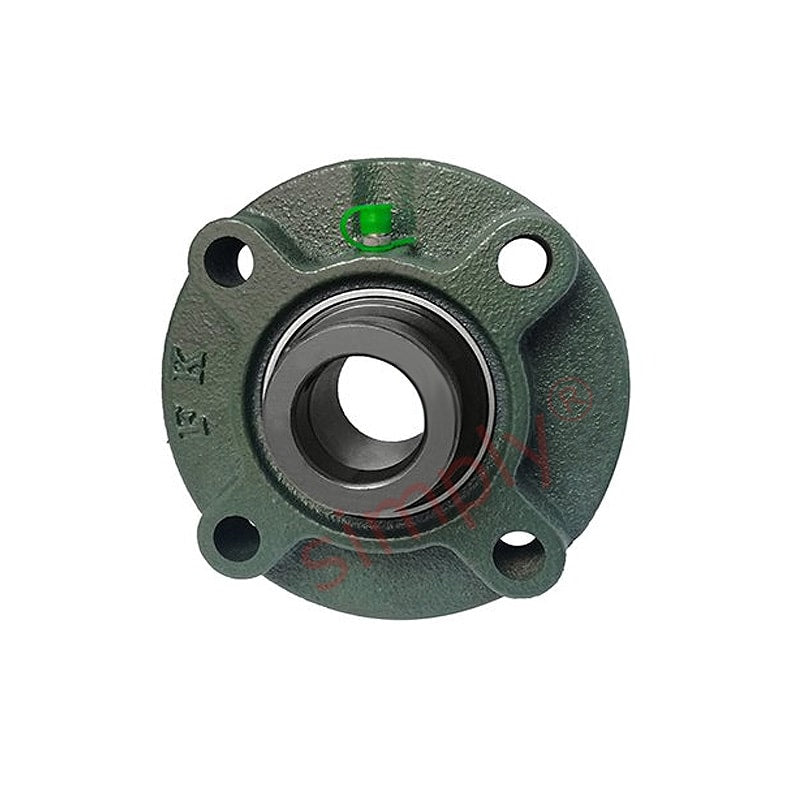 HCFC214 Metric Four Bolt Cast Iron Round Flanged Housing with 70mm Eccentric Collar Insert