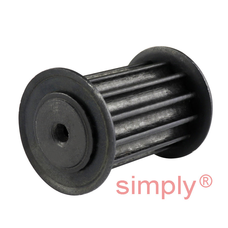 P12-5M-25F - 5mm Pitch 12 Tooth Flanged HTD Type Steel Timing Pulley for 25mm Wide Belts