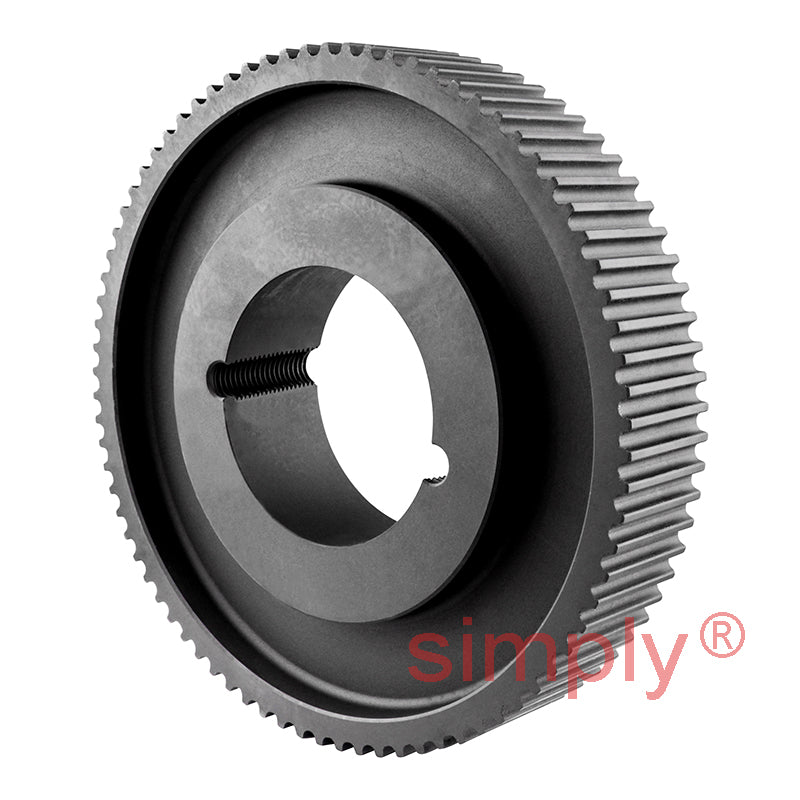 TL80-8M-30 - 8mm Pitch 80 Tooth Flangeless HTD Type Cast Iron Taper Bore Timing Pulley for 30mm Wide Belts