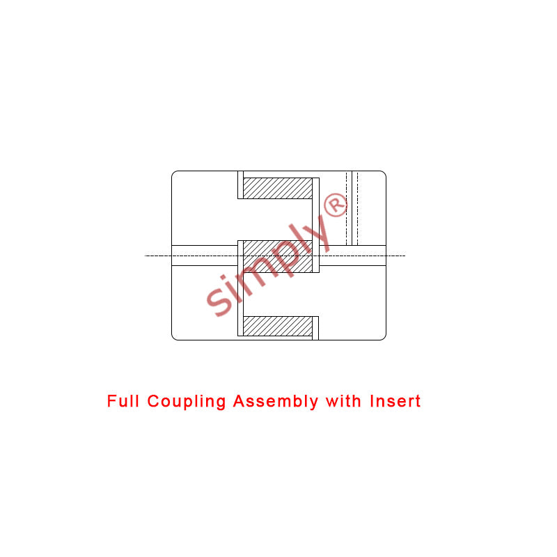 Major Brand L075B/L075B Pilot Bored Jaw Coupling Assembly Max Bore 24mm with Nitrile Rubber Insert