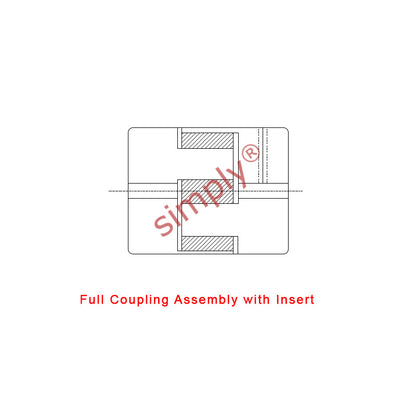 Major Brand L075B/L075B Pilot Bored Jaw Coupling Assembly Max Bore 24mm with Nitrile Rubber Insert