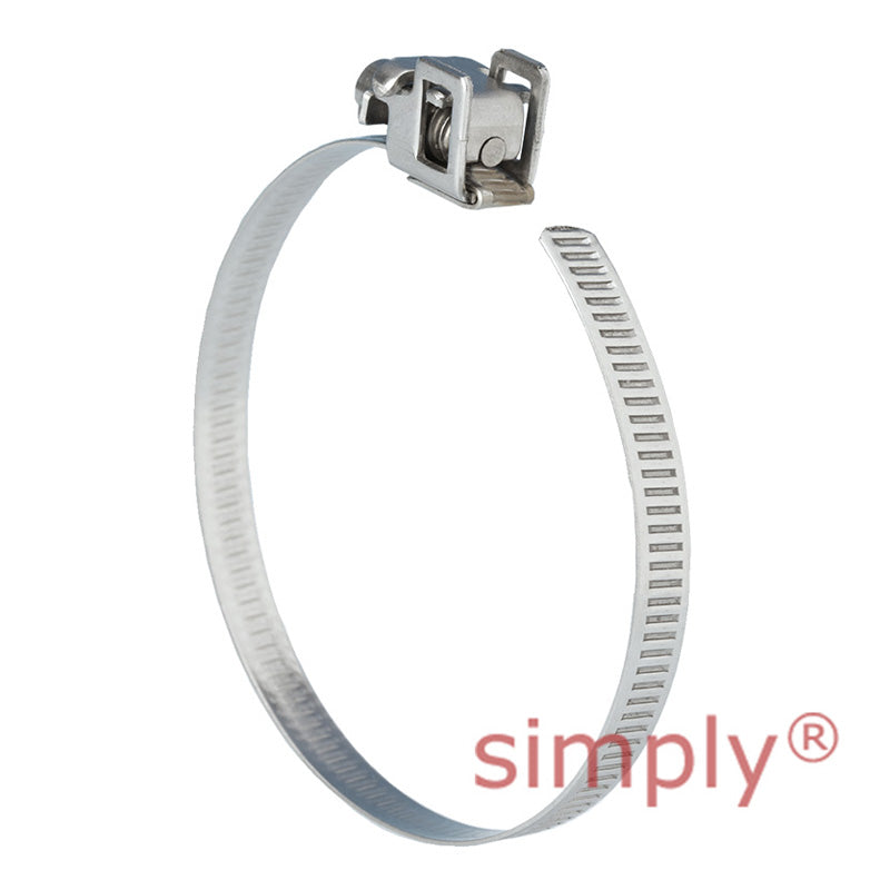 FLS330SS 304 Stainless Steel Jubilee Quick Release Fliplock Strap Adjustment Range 50mm - 330mm Band Width 7mm
