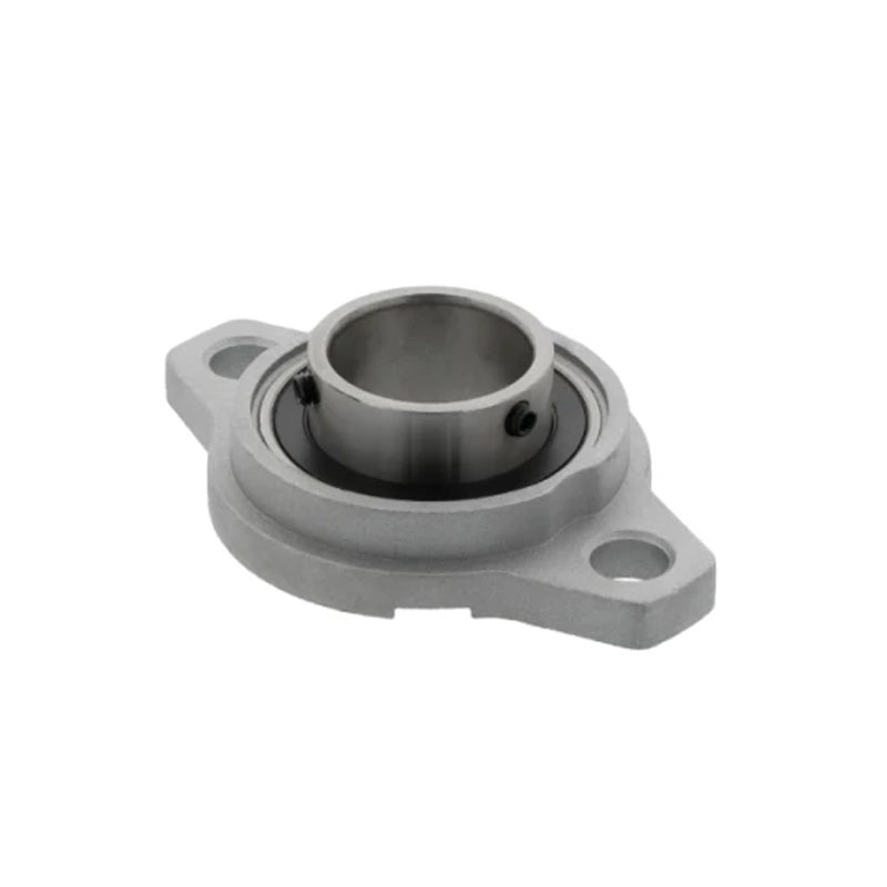 KFL005 Aluminium 2 Bolt Oval Bearing with Grub Screws 25mm Bore