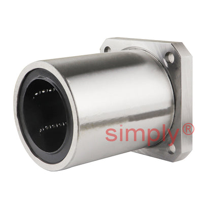 LMEK60UU Square Flanged Linear Ball Bushing with Rubber Seals and Resin Retainer 60x90x125mm