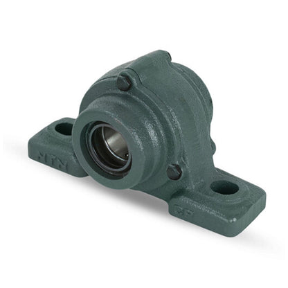 NTN M-C-UCP204D1 Metric Cast Iron Two Bolt Pillow / Plummer Block Housing with 20mm Bore Insert with Cast Iron Cover - Open Version - Allow 2-3 Days