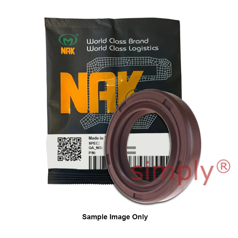 NAK 25x58x10mm FKM Rubber Additional Lining Double Lip Rotary Shaft Oil Seal with Stainless Spring TF