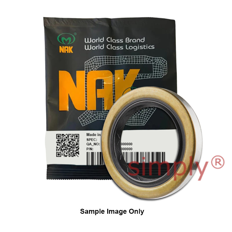 NAK 0.625x0.875x0.125 inch Metal Cased Lead-in Chamfer Nitrile Rubber Single Lip Rotary Shaft Oil Seal with Stainless Spring SM