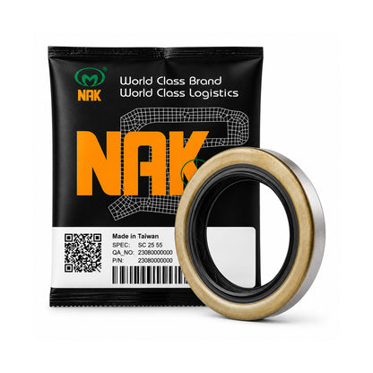 NAK 1.438x2.062x0.313 inch Metal Cased Nitrile Rubber Double Lip Rotary Shaft Oil Seal with Garter Spring TB - Allow 7-10 Days