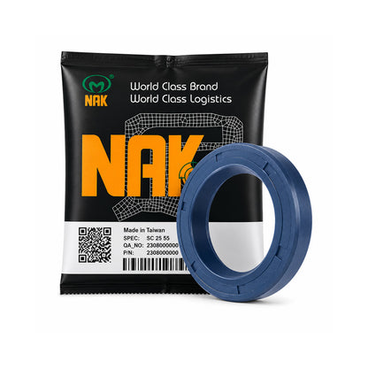 NAK 56x72x10mm Blue Corrugated Nitrile Rubber Double Lip Rotary Shaft Oil Seal with Garter Spring TG - Allow 7-10 Days