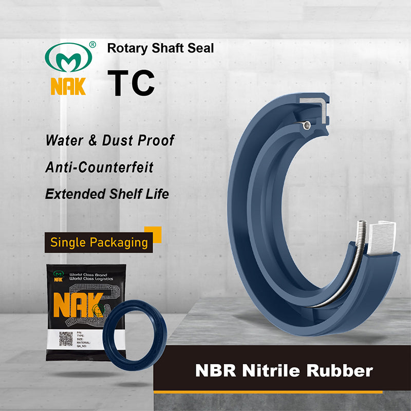 NAK 62x92x12mm Blue Nitrile Rubber Double Lip Rotary Shaft Oil Seal with Garter Spring TC