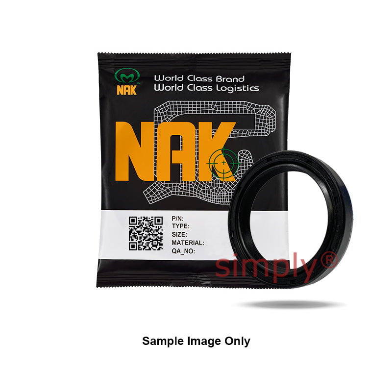 NAK 2.875x4x0.5 inch Nitrile Rubber Double Lip Rotary Shaft Oil Seal with Garter Spring TC