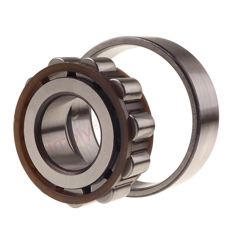 N217ETVPC3 Single Row Cylindrical Roller Bearing Extra Load Polyamide Cage 85x150x28mm