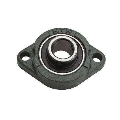 NTN ASFD202 Metric Two Bolt Oval Cast Iron Flange Housing with 15mm Bore Insert - Allow 2-3 Days