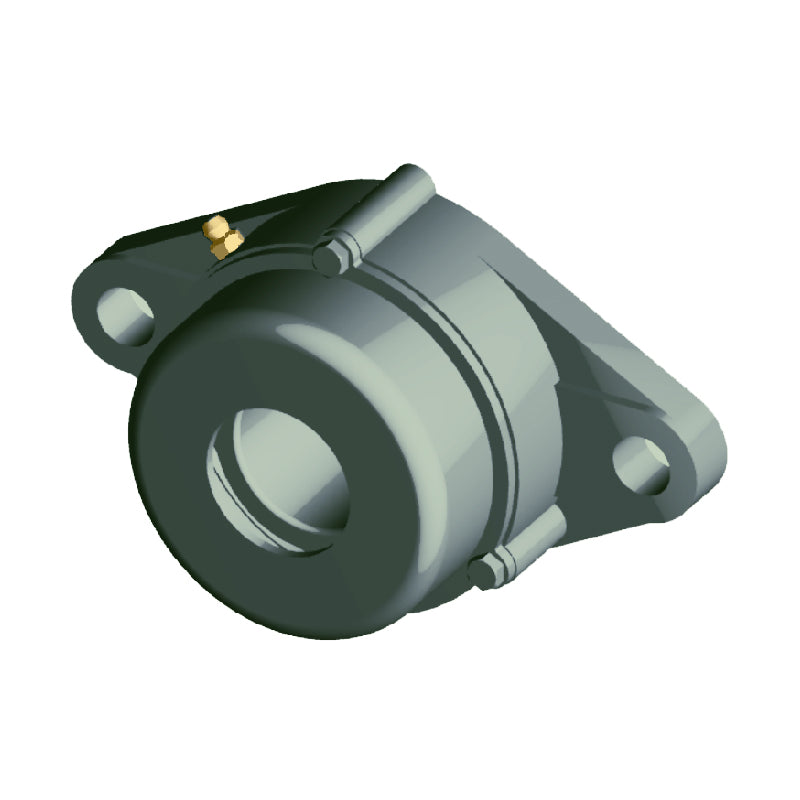 NTN C-UCFLX06-103D1 Imperial Two Bolt Oval Cast Iron Flange Housing with 1-3/16 inch Bore Insert with Cast Iron Cover - Open Version - Allow 2-3 Days