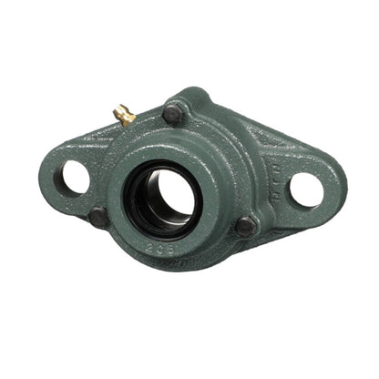 NTN C-UKFL317AD1/HA2317X Imperial Two Bolt Cast Iron Oval Housing with Cast Iron Cover - Open Version - Insert and Adaptor Sleeve Fits 2-15/16 inch Shaft - Allow 2-3 Days