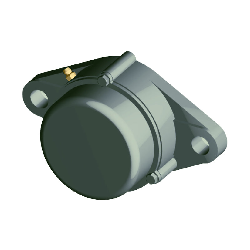 NTN CM-UCFL313D1 Metric Two Bolt Oval Cast Iron Flange Housing with 65mm Bore Insert with Cast Iron Cover - Closed Version - Allow 2-3 Days