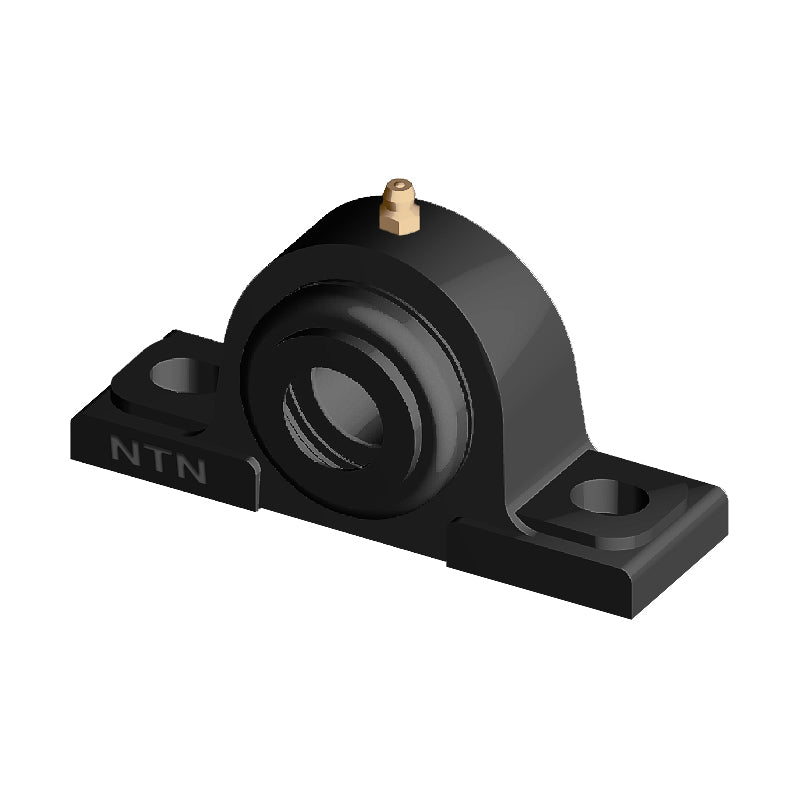 NTN S-UCPX07-105D1 Imperial Cast Iron Two Bolt Pillow / Plummer Block Housing with 1-5/16 inch Bore Insert with Steel Plate Cover - Open Version - Allow 2-3 Days