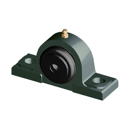 NTN M-SM-UCP208D1 Metric Cast Iron Two Bolt Pillow / Plummer Block Housing with 40mm Bore Insert with Steel Plate Cover - Closed Version - Allow 2-3 Days
