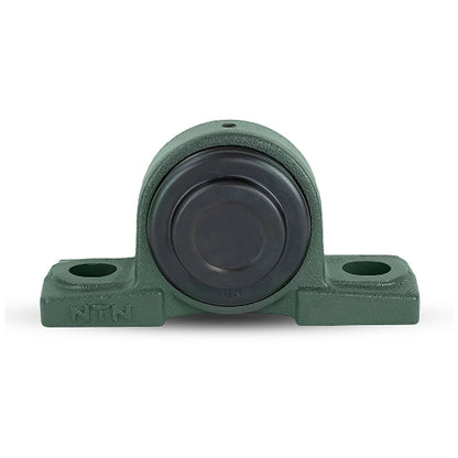 NTN M-SM-UCP206D1 Metric Cast Iron Two Bolt Pillow / Plummer Block Housing with 30mm Bore Insert with Steel Plate Cover - Closed Version - Allow 2-3 Days
