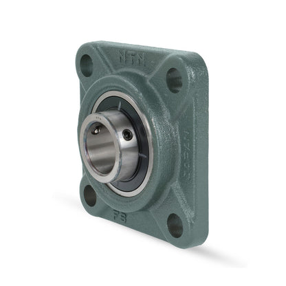 NTN UCFS312D1 Metric Four Bolt Square Cast Iron Flange Housing with 60mm Bore Insert - Allow 2-3 Days
