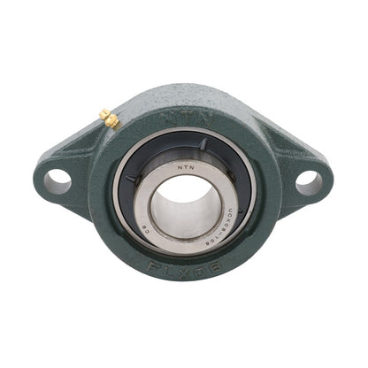 NTN UCFL313D1 Metric Two Bolt Oval Cast Iron Flange Housing with 65mm Bore Insert - Allow 2-3 Days