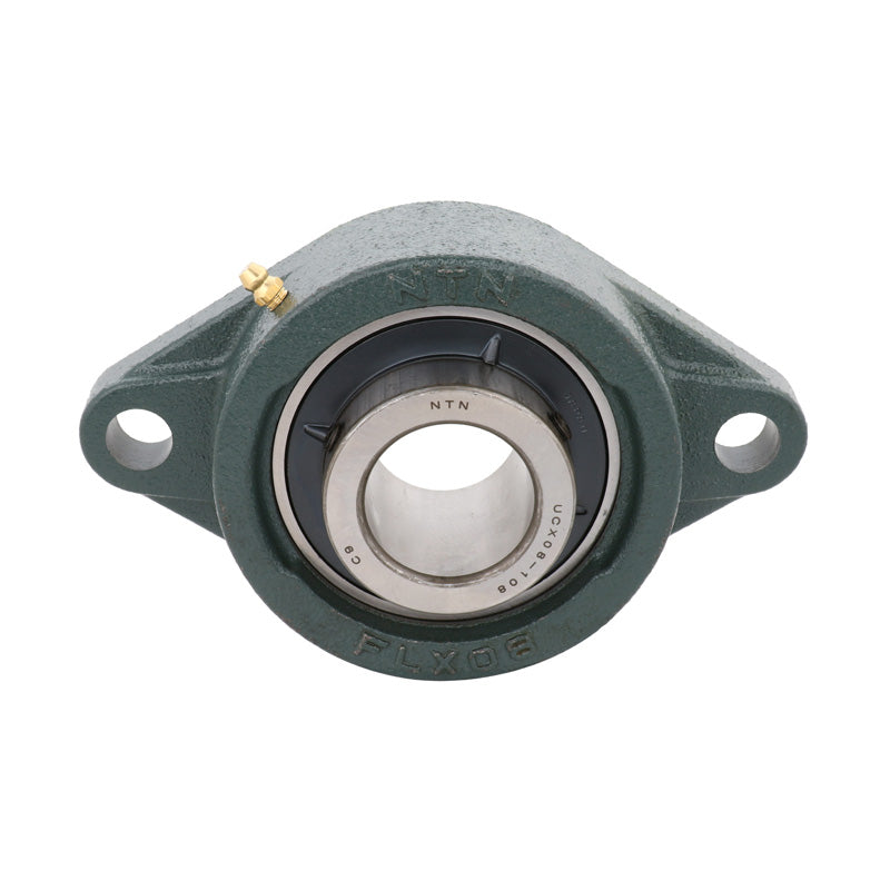 NTN UCFL210-115D1 Imperial Two Bolt Oval Cast Iron Flange Housing with 1-15/16 inch Bore Insert - Allow 2-3 Days