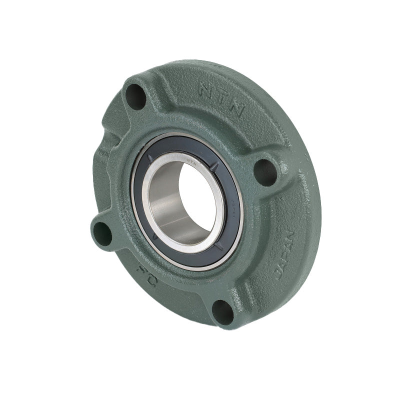 NTN UKFCX11D1/H2311X Metric Four Bolt Cast Iron Round Flanged Housing Insert and Adaptor Sleeve Fits 50mm Shaft - Allow 2-3 Days