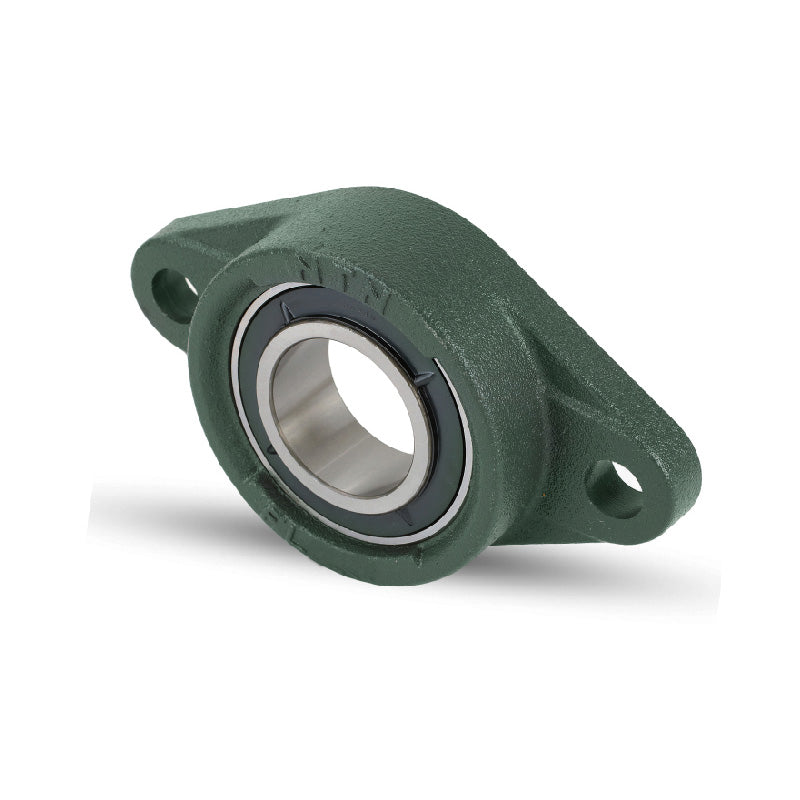 NTN UKFL310D1/H2310X Metric Two Bolt Cast Iron Oval Housing Insert and Adaptor Sleeve Fits 45mm Shaft - Allow 2-3 Days