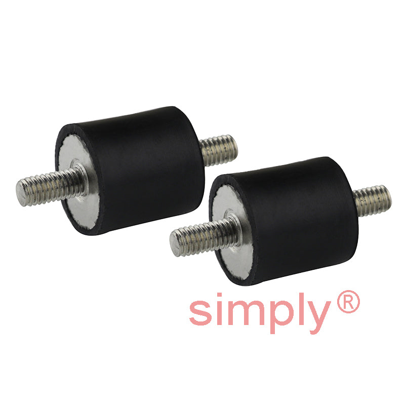 Pack of 2 High-Performance Male/Male Anti-Vibration Bobbin 15x15mm M5 Threads