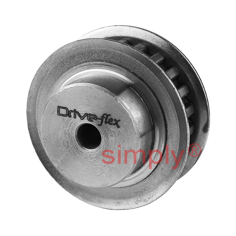 P22-MXL-025FB - 0.08 inch Pitch 22 Tooth Flanged Pilot Bore Aluminium Timing Pulley for 1/4 inch Wide Belt