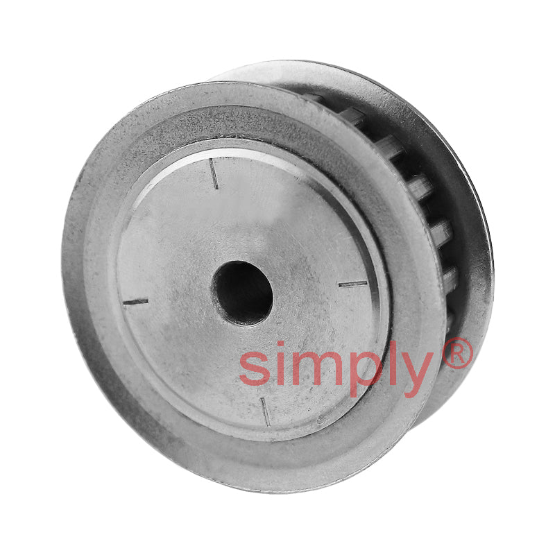 P16-XL-037F - 1/5 inch Pitch 16 Tooth Flanged Pilot Bore Aluminium Timing Pulley for 3/8 inch Wide Belt