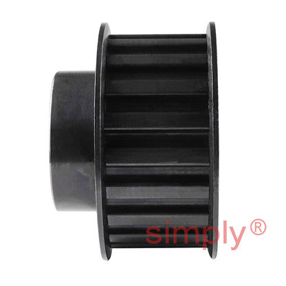 P10-L-050F - 3/8 inch Pitch 10 Tooth Flanged Pilot Bored Steel Timing Pulley for 1/2 inch Wide Belts