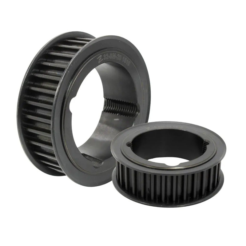 PC14M-32S-20 - 14mm Pitch 32 Tooth Polychain and Synchrochain Steel Taper Bore Timing Belt Pulley for 20mm Wide Belts