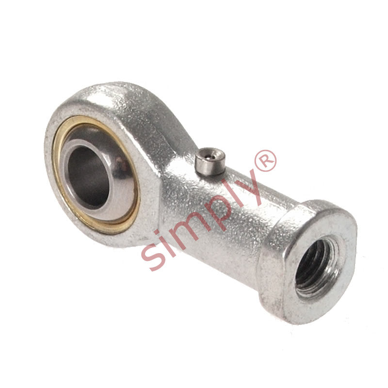 Budget PHS10 Right Hand Steel / Bronze Lined Plain Female Rod End 10mm Bore M10x1.5 Thread