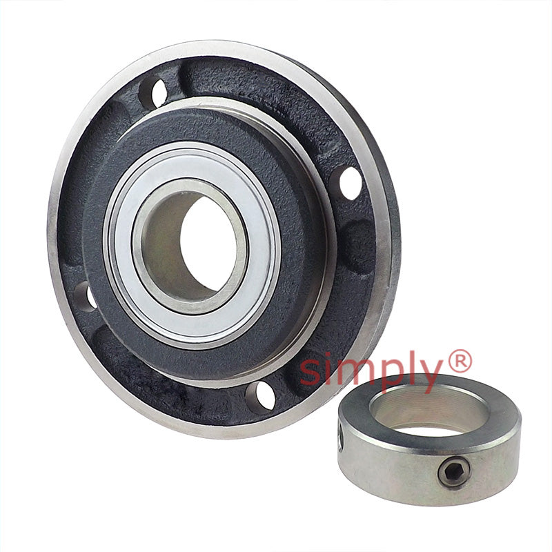 INA PME20XLN Four Bolt Cast Iron Round Housing with Eccentric Collar Insert 20mm Bore