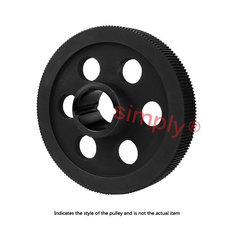 PC8M-168S-36 - 8mm Pitch 168 Tooth Polychain and Synchrochain Cast Iron Taper Bore Timing Belt Pulley for 36mm Wide Belts