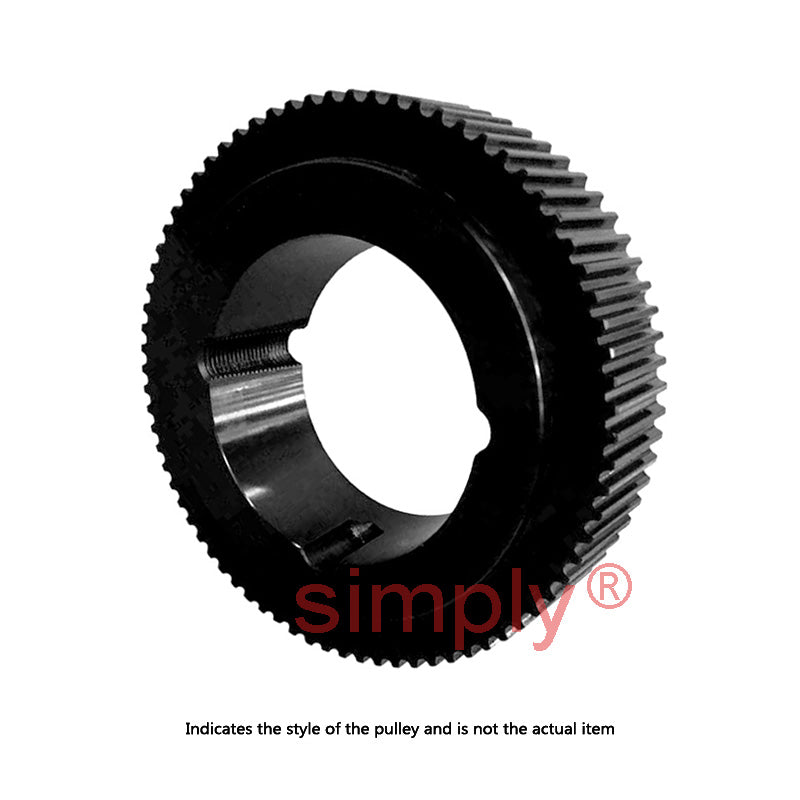 PC8M-75S-36 - 8mm Pitch 75 Tooth Polychain and Synchrochain Steel Taper Bore Timing Belt Pulley for 36mm Wide Belts
