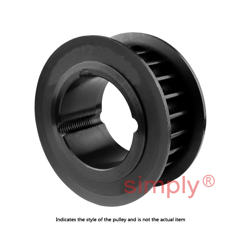 PC14M-38S-20 - 14mm Pitch 38 Tooth Polychain and Synchrochain Steel Taper Bore Timing Belt Pulley for 20mm Wide Belts