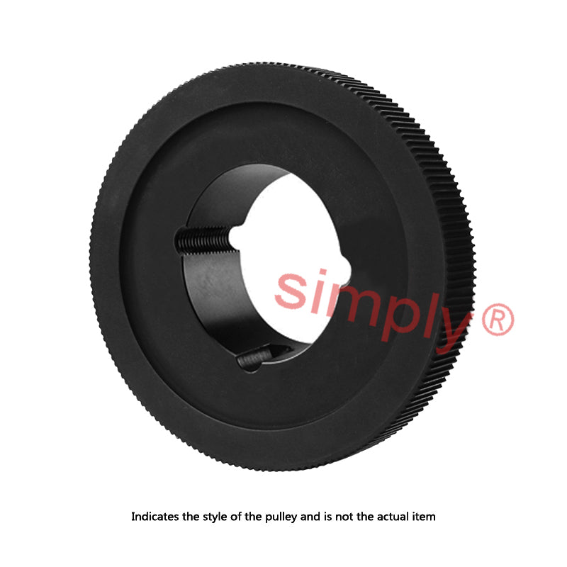 PC14M-60S-90 - 14mm Pitch 60 Tooth Polychain and Synchrochain Steel Taper Bore Timing Belt Pulley for 90mm Wide Belts