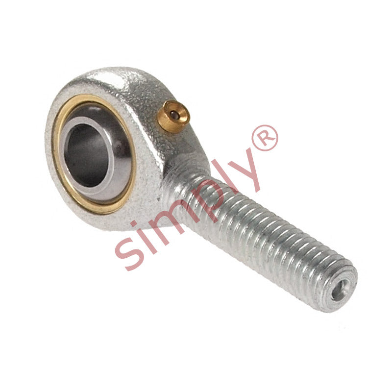 Budget POS10 Right Hand Steel / Bronze Lined Plain Male Rod End 10mm Bore M10x1.5 Thread
